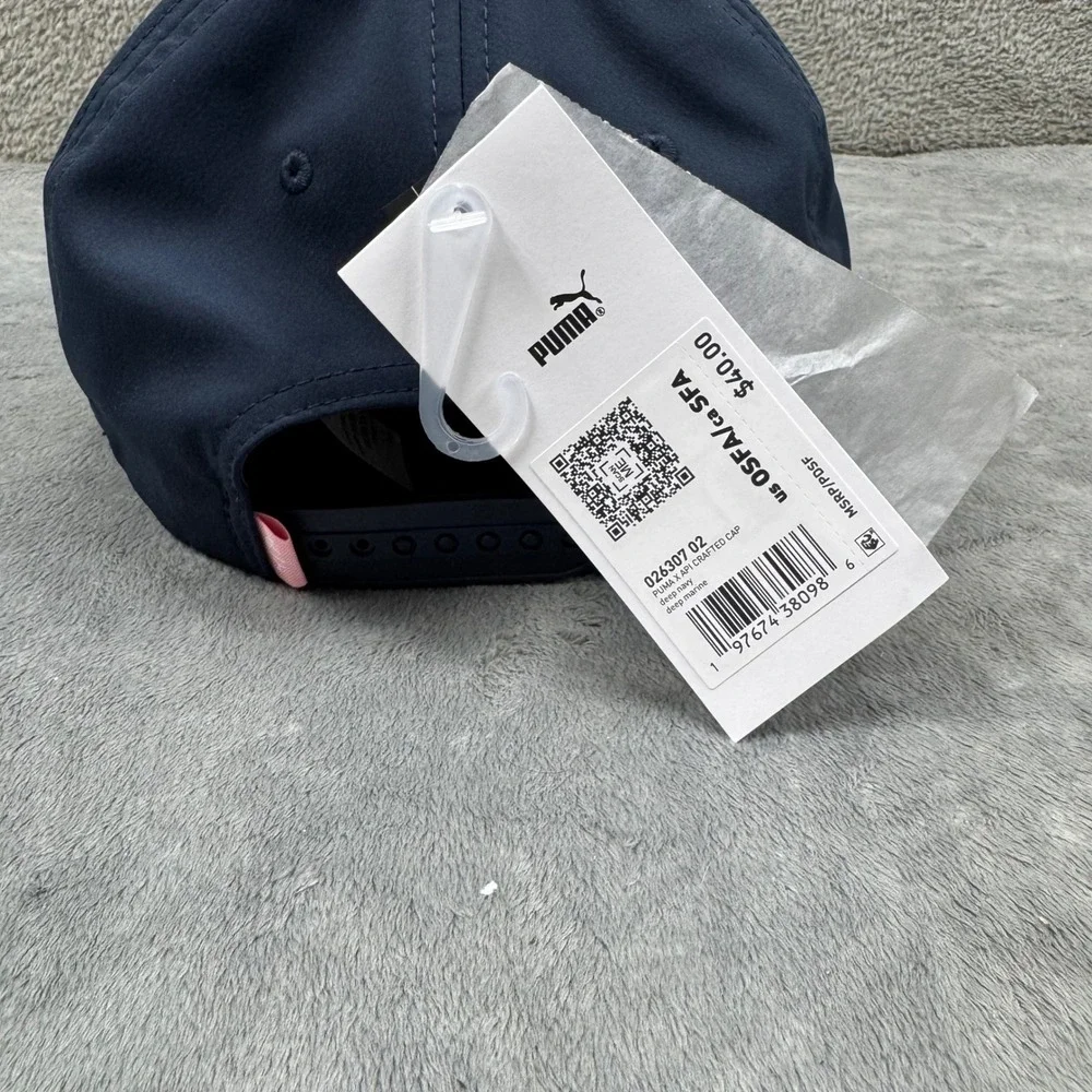 Puma‎ Arnold Palmer Golf Hat Mens OSFA Navy New API Crafted Snapback Cap